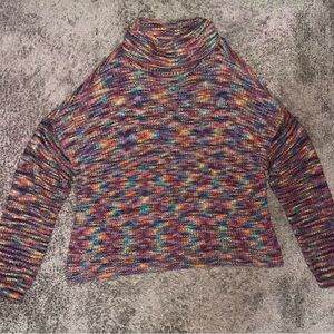 Multi Colored Turtle Neck Sweater